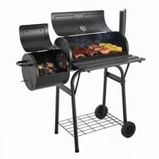 Image of Nashville Charcoal BBQ Smoker Grill Outdoor Garden Barbecue Offset Firebox Gauge