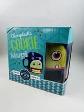 Image of Chomptastic Cookie Mug! Monster Mug w/Slot of Cookies! Ceramic Royal Blue 4.5" T
