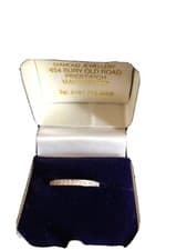 Image of 18ct White Gold Eternity Half Band Cut Diamond Ring - Size K