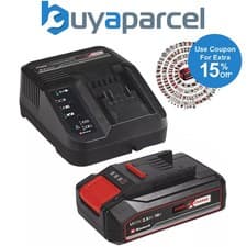 Image of Einhell 18v Power X-Change PXC Starter Kit - 1x 2.5Ah Battery + 3ah Fast Charger