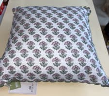 Image of Joules Floral Cushion With Scalloped Edge 45 X 45 Cm’s New With Tags