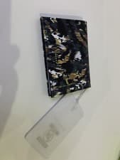 Image of Ted Baker New Leather Oyster Credit Card lID Holder Black/Printed