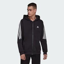 Image of adidas Future Icons 3 Stripes Hoodie - Hoody / Hooded Jacket - Black Friday Sale