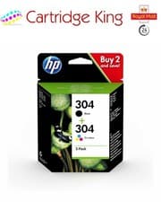 Image of Original HP 304 Black & Colour Ink Cartridges for HP DeskJet 2620 All-In-One Pri