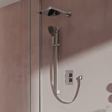 Image of Aqualisa Dream Thermostatic Mixer Shower - Concealed with Adjustable & Wall Fixe