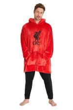 Image of Liverpool F.C. Oversized Red Hoodie Blanket For Men, Official Football Gifts