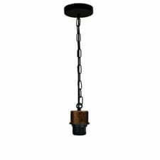Image of E27 Ceiling Rose Light Fitting Vintage Industrial Pendant Lamp Bulb Holder+Chain