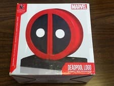 Image of DEADPOOL LOGO COLLECTIBLE BOOKENDS WITH COA MARVEL GENTLE GIANT 80715 <