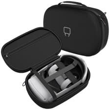 Image of Carry Case for Meta Quest 2 VR Headset and Touch Controllers Black Molded Case