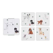 Image of DOGS Square Coasters 4 Pack Dining Table Drinks Cup Mat DOGDAYS