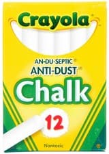 Image of 12 Pack - Crayola Anti-Dust Chalk-White 12/Pkg - 50-1402