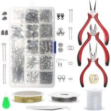Image of Wire Findings Pliers Necklace Repair Set Jewellery Making Starter Kit Tool DIY U