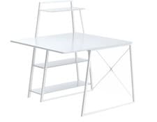 Image of Computer Desk with 3Tier Storage Shelves Study Table with Bookshelf Workstation