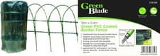 Image of Green Blade - Green PVC Coated Border Fence Heavy Duty Garden Fencing 10 x 0.4m