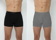 Image of Mens Organic Soft Cotton All Day Comfort Fit Boxer Trunks 2 Pack