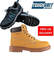 Image of Work boots Steel Toe Cap standard fit lace up safety boot  tough grit 9-12