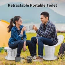 Image of Retractable Toilet Foldable Travel Toilet 7 Level Adjustable Height Camping