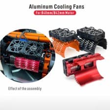 Image of Surpass Hobby Aluminum Double Cooling Fan for 40/42MM 1/8 RC Car Brushless Motor