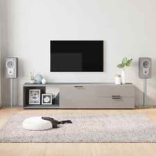 Image of Speaker Stands 2 pcs Silver Tempered Glass 1 Pillar Design vidaXL