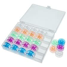 Image of 26 Bobbin Box for Singer 1512 Promise II 1525 15-30 15-125 1507 + Spool Coloured