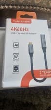 Image of CABLETIME USB C to Mini DP (DisplayPort) Female Adapter Thunderbolt 3 4K Adapter