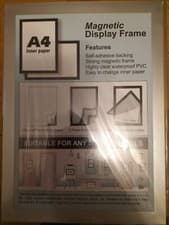 Image of 10x A4 Self Adhesive Magnetic Display Frame, A4 Magnetic Photo Pouch Waterproof