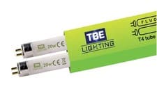 Image of TBE LIGHTING T4 20w Fluorescent Tube Lamps 578mm - 2 Pack of CFL Bulbs