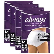 Image of Always Discreet Heavy Adult Incontinence Pants 4 x 8pk Medium