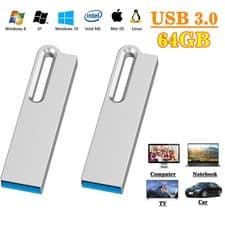 Image of 64 GB USB 3.0 Stick Flash Drive Metal USB Memory Stick For Students Office