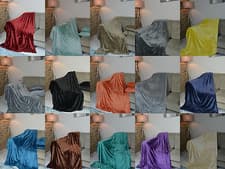 Image of Faux Fur Throws Fleece Mink Sofa / Bed Luxury Double King Size Warm mink