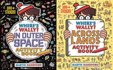 Image of 2 Pack of Where's Wally Activity Books (In Outer Space & Across Lands) BRAND NEW