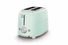 Image of Smeg 2-Slice Toaster Pastel Green, Retro 50's Style (TSF01PGUK)