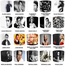 Image of Vintage Hollywood Legends Ceiling Lampshade Table Lamp shades Pendant lampshades
