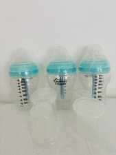 Image of Tommee Tippee Advanced Anti-Colic Bottles 3 Pack 260ml, 4 Milk/Powder Dispensers