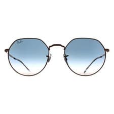 Image of Ray-Ban Sunglasses RB3565 Jack 92023F Polished Rose Gold Blue Gradient