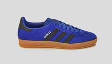 Image of ADIDAS GAZELLE INDOOR LUCID BLUE/BLACK/GUM SIZES 8 8.5 9 10 ORIGINALS JR6302