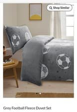 Image of George Football Fleece Single Duvet Cover Set