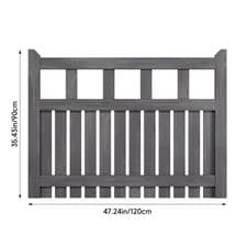 Image of Tall Outdoor Wooden Fence Gates Privacy Garden Gate Pedestrian Gate with Hinges