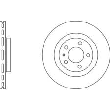 Image of Apec Blue Brake Disc - Front SDK6089 Fits selected Audi & Seat & Skoda & VW