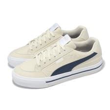 Image of Puma Court Classic Vulc FS SL Ivory Navy White Men Unisex Casual Shoes 397568-11