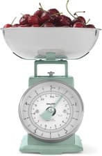 Image of Salter Timeless Mechanical Kitchen Scale with Dishwasher Safe Bowl, Sage