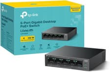 Image of Tp-Link LS105GP 5 Port Gigabit Poe Switch, 4X Gigabit Poe+ Ports, 802.3Af/At 30W