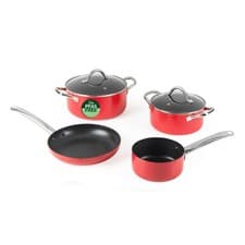 Image of Russell Hobbs Riviera 4-Piece Cookware Set, Ceramic Non-Stick, Induction Safe