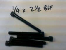 Image of 1/4" X 2 1/2" BSF CAP HEAD SOCKET / ALLEN SCREWS UNBRAKO X 5
