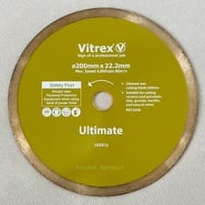 Image of Vitrex Ultimate Diamond Blade / Tile Saw Blade 200mm x 22mm - 103412