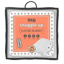 Image of Electric Under Blanket King Size Heated White Soft 3 Heat Settings Washable