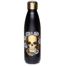 Image of Reusable Insulated Drinks Bottle 500ml Skulls & Roses Design