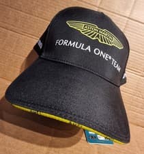 Image of Aston Martin F1 Official Team Baseball Cap Hat Black 2024 - Adults Onesize