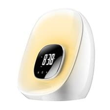 Image of Groov-e Light Curve Wake Up Lamp Alarm Clock With FM Radio Sunrise Simulation