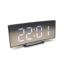 Image of LED Digital Alarm Clock USB Temperature Curved Display Snooze Bedside Modern Hot